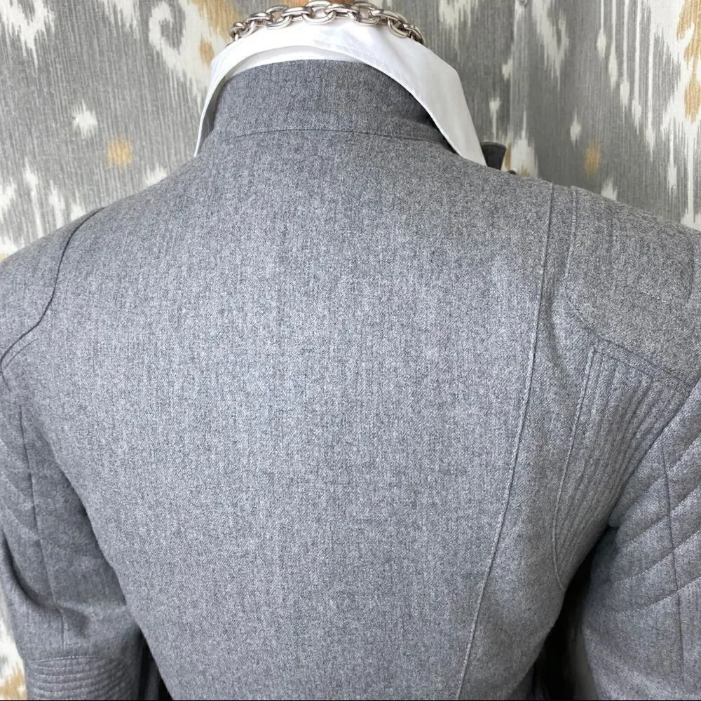 Ralph Lauren Grey Cashmere Blend Moto Jacket - Picture 13 of 16